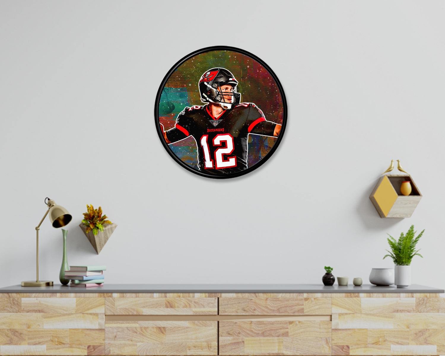 Tom Brady Round Wall Art