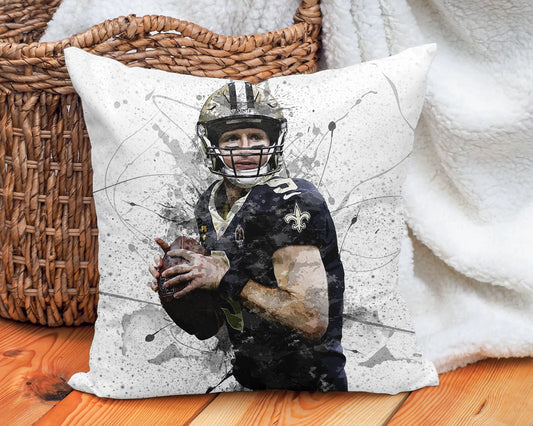 Almohada con efecto salpicadura de Drew Brees