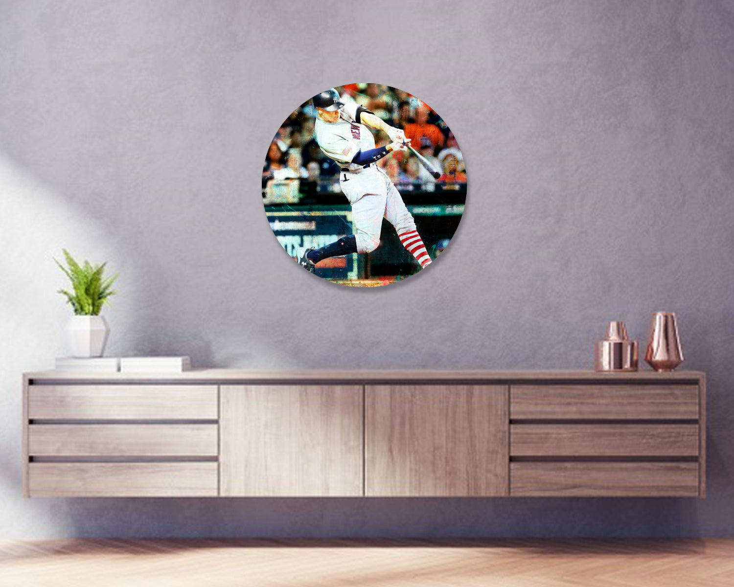 Aaron Judge Round Wall Art