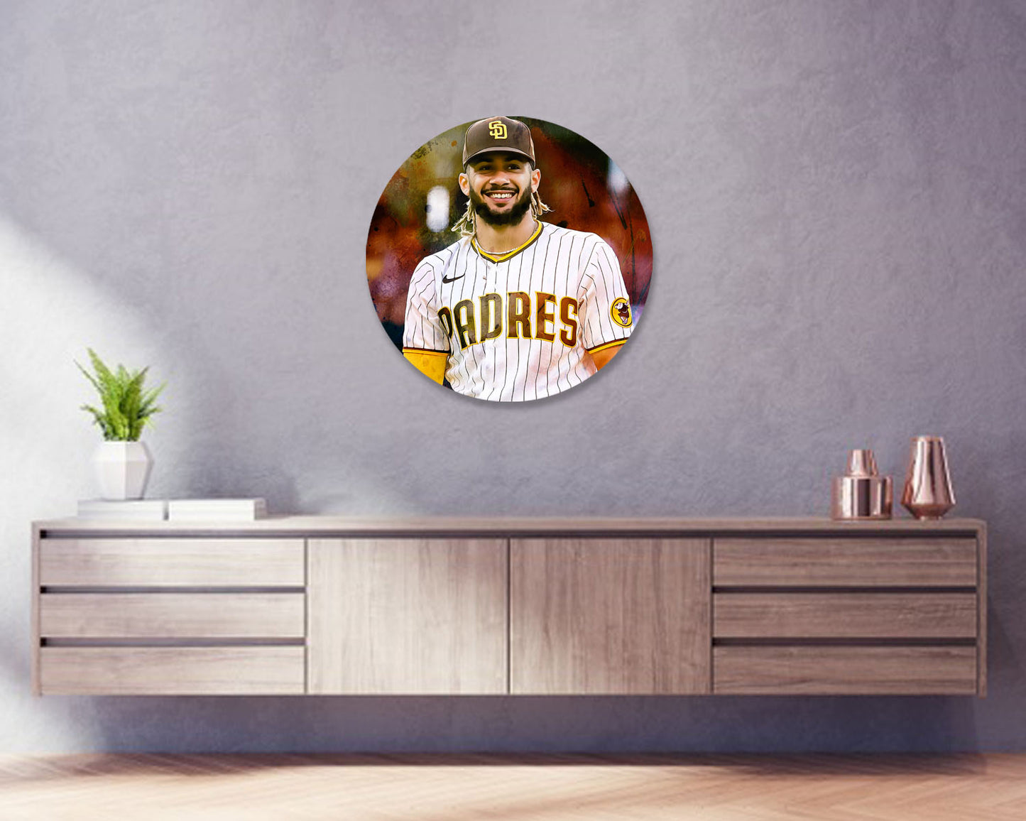 Fernando Tatís Jr. Round Wall Art