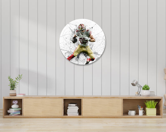 George Kittle Round Wall Art