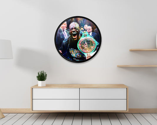 Deontay Wilder Round Wall Art