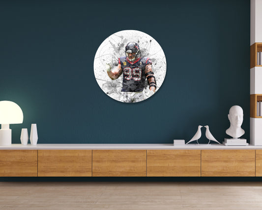 J.J. Watt Round Wall Art