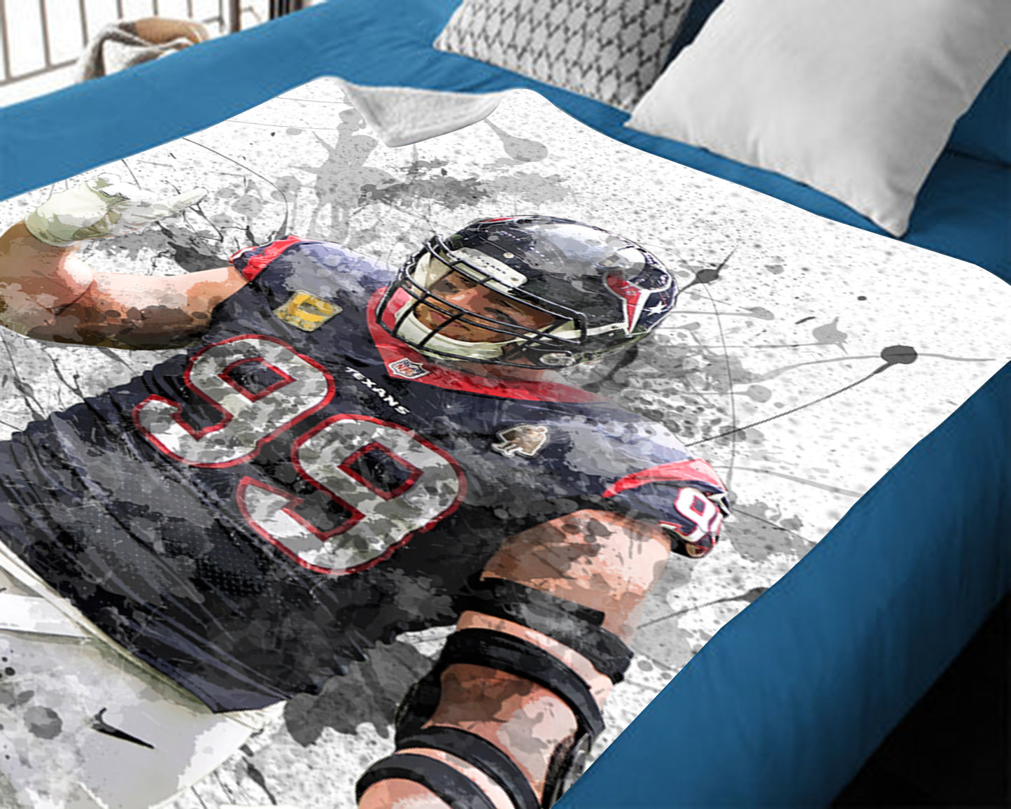 Manta polar con efecto salpicado de JJ Watt