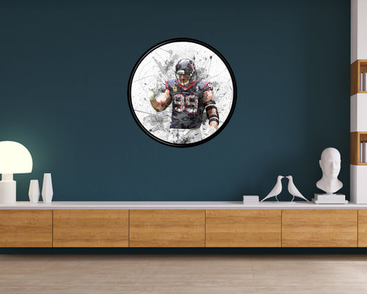 J.J. Watt Round Wall Art