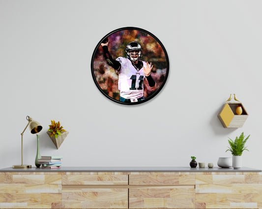 Carson Wentz Round Wall Art