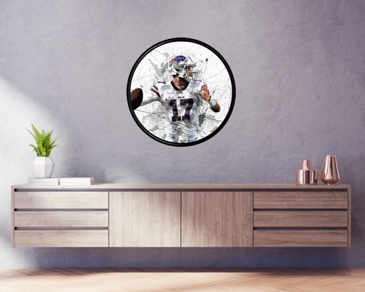 Josh Allen Round Wall Art