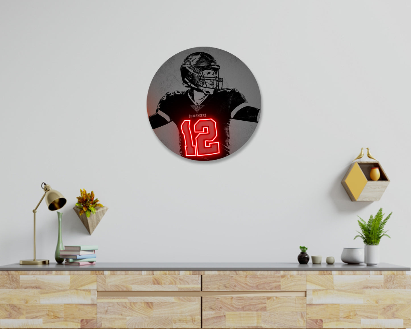 Tom Brady Round Wall Art