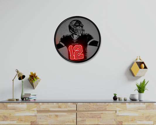 Tom Brady Round Wall Art