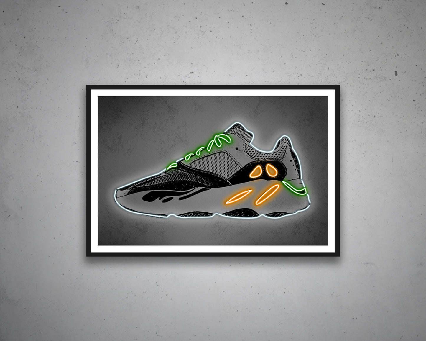 Yeezy Wave Runner Shoes Canvas Wall Art