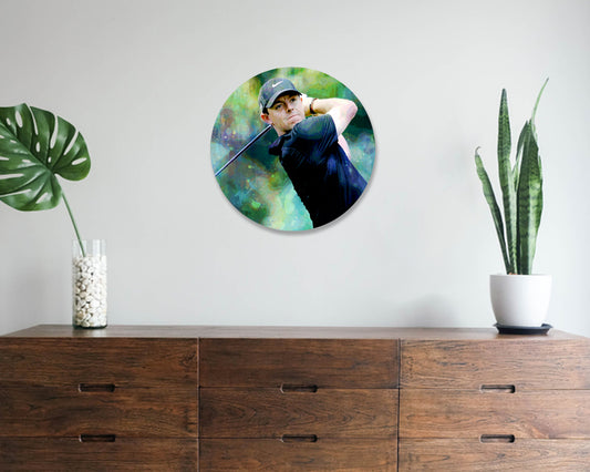 Rory McIlroy Round Wall Art