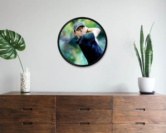 Rory McIlroy Round Wall Art