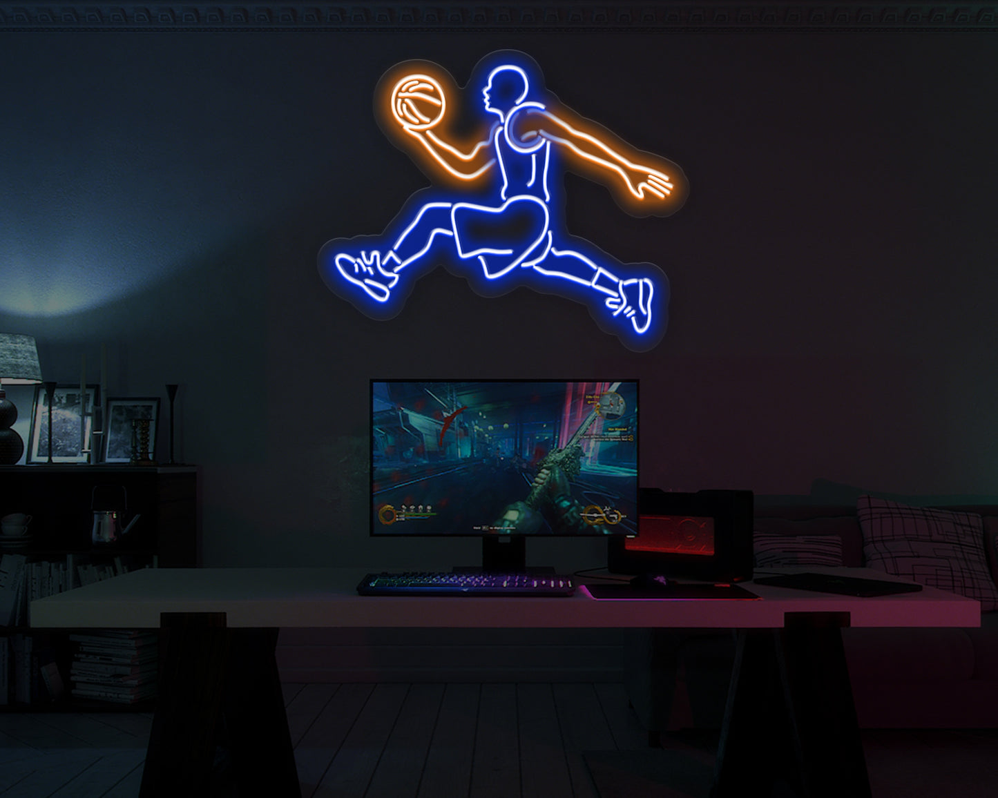 Basketball Player Neon Sign