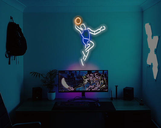 Basketball Player Neon Sign