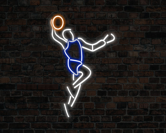 Basketball Player Neon Sign