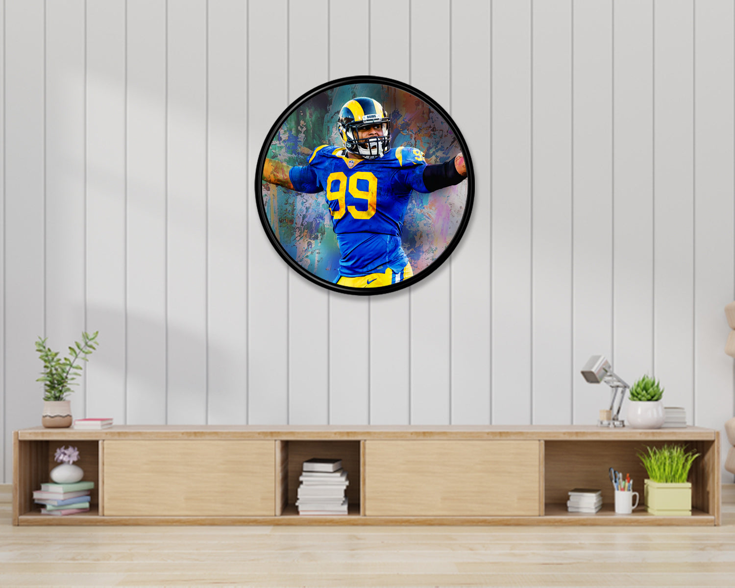 Aaron Donald Round Wall Art – My Idea Sports Canvas