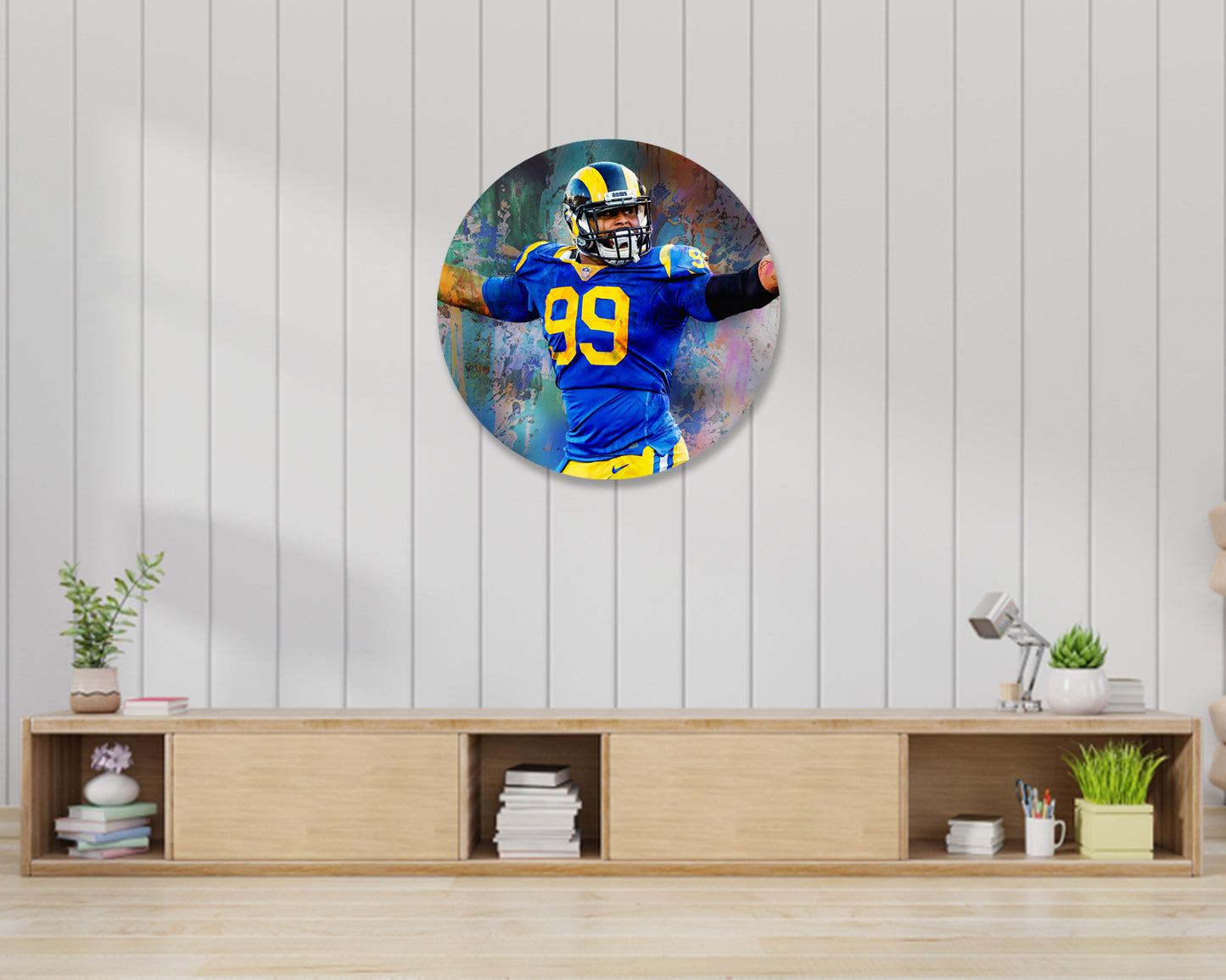 Aaron Donald Round Wall Art