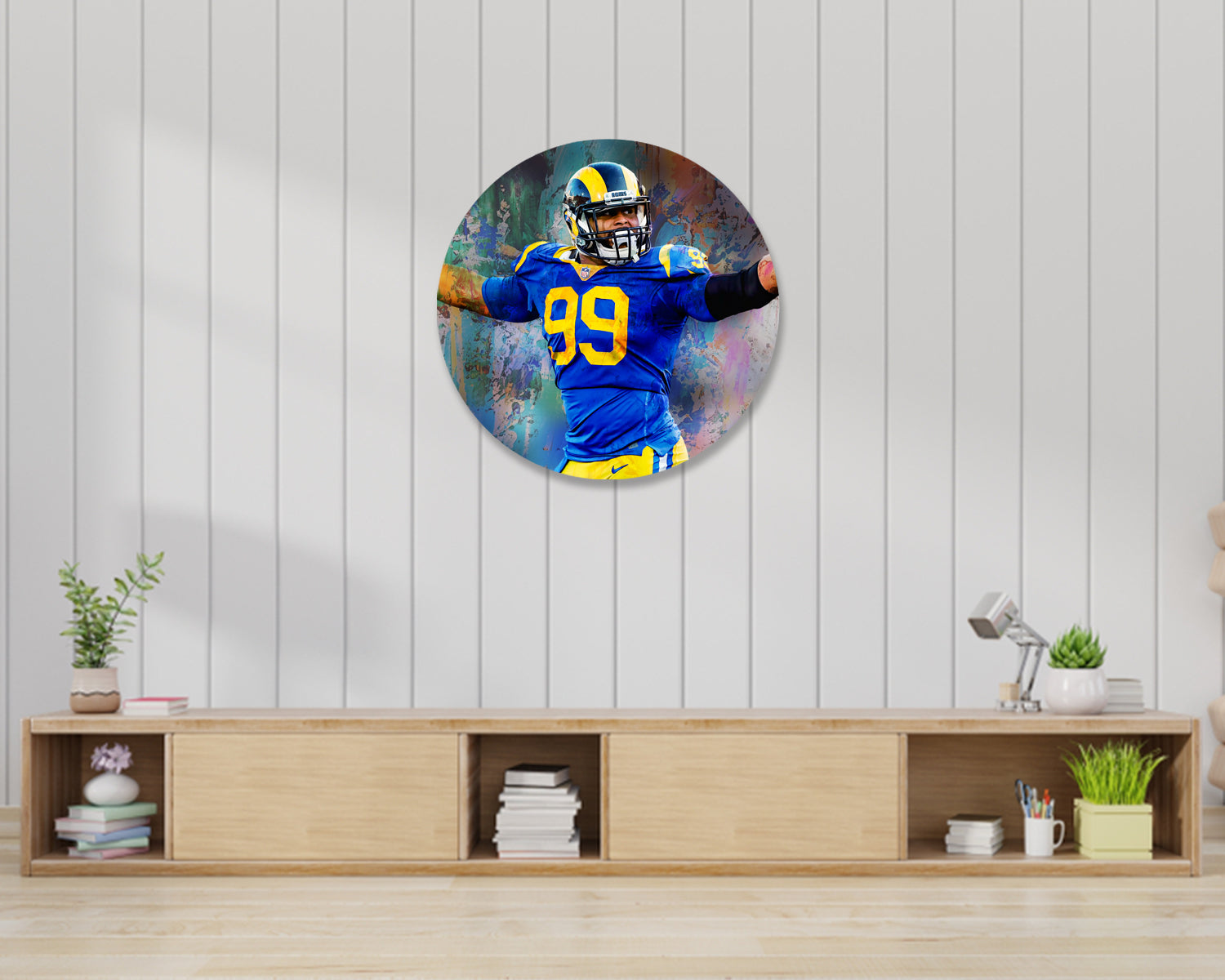 Aaron Donald Round Wall Art