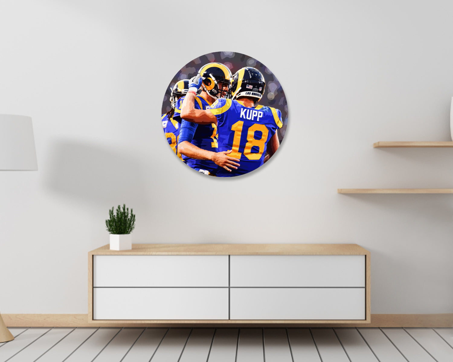 Cooper Kupp Round Wall Art