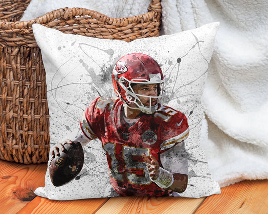 Almohada con efecto salpicadura de Patrick Mahomes