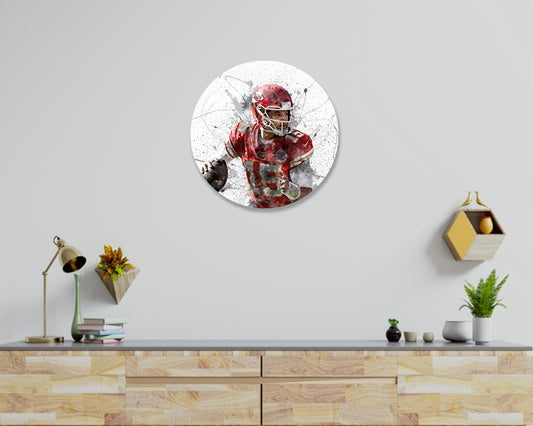 Patrick Mahomes Round Wall Art