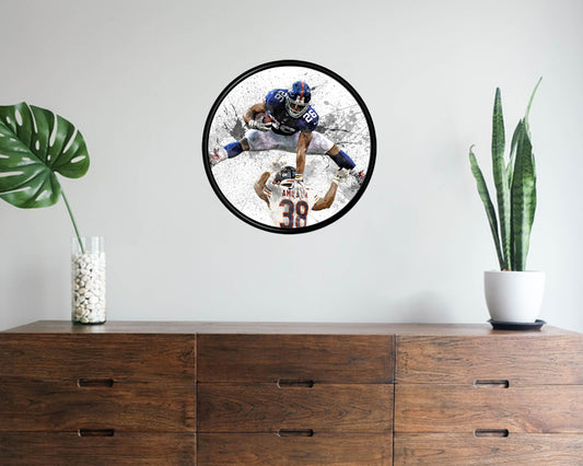 Saquon Barkley Round Wall Art