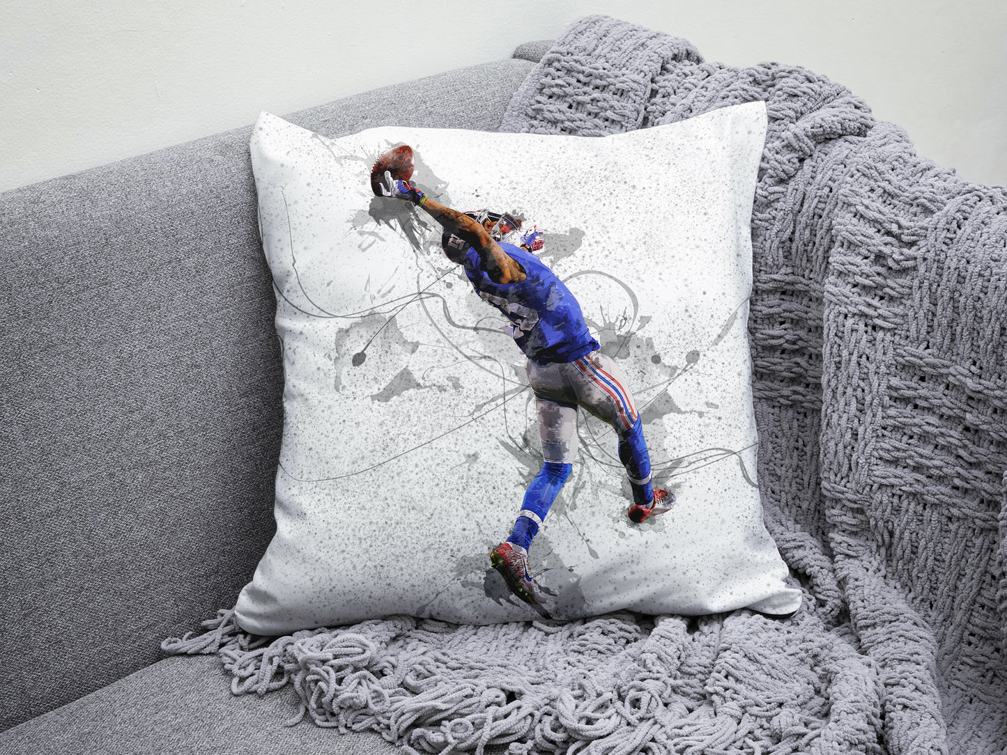 Odell Beckham Jr. Splash Effect Pillow