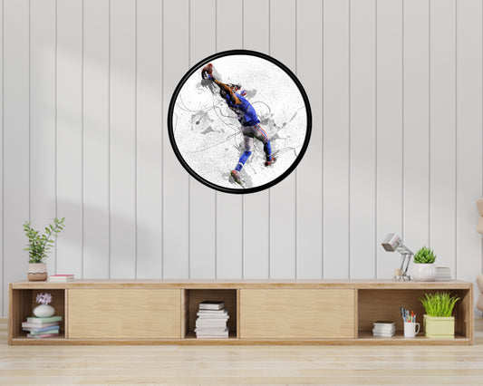 Odell Beckham jr Round Wall Art