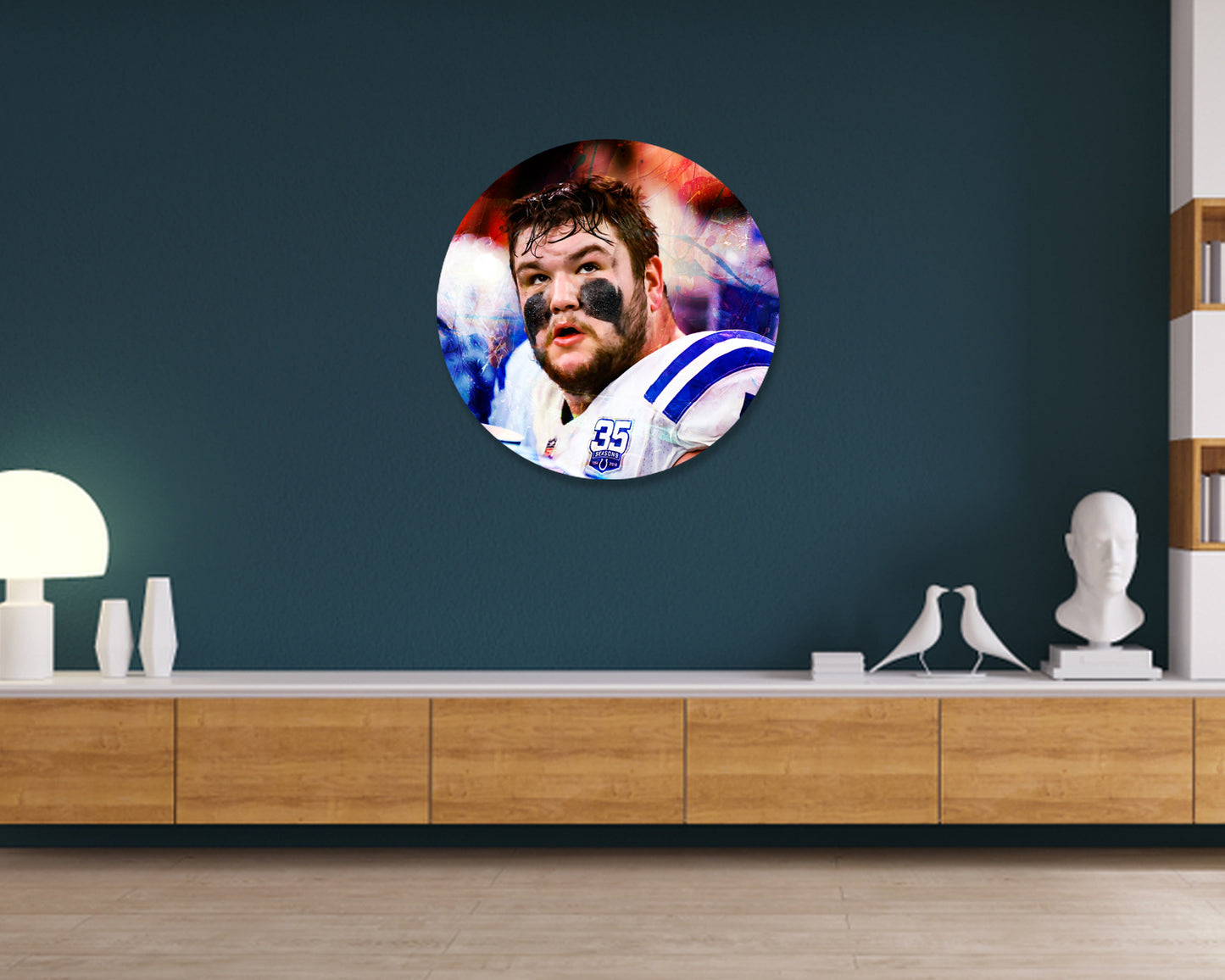 Quenton Nelson Round Wall Art