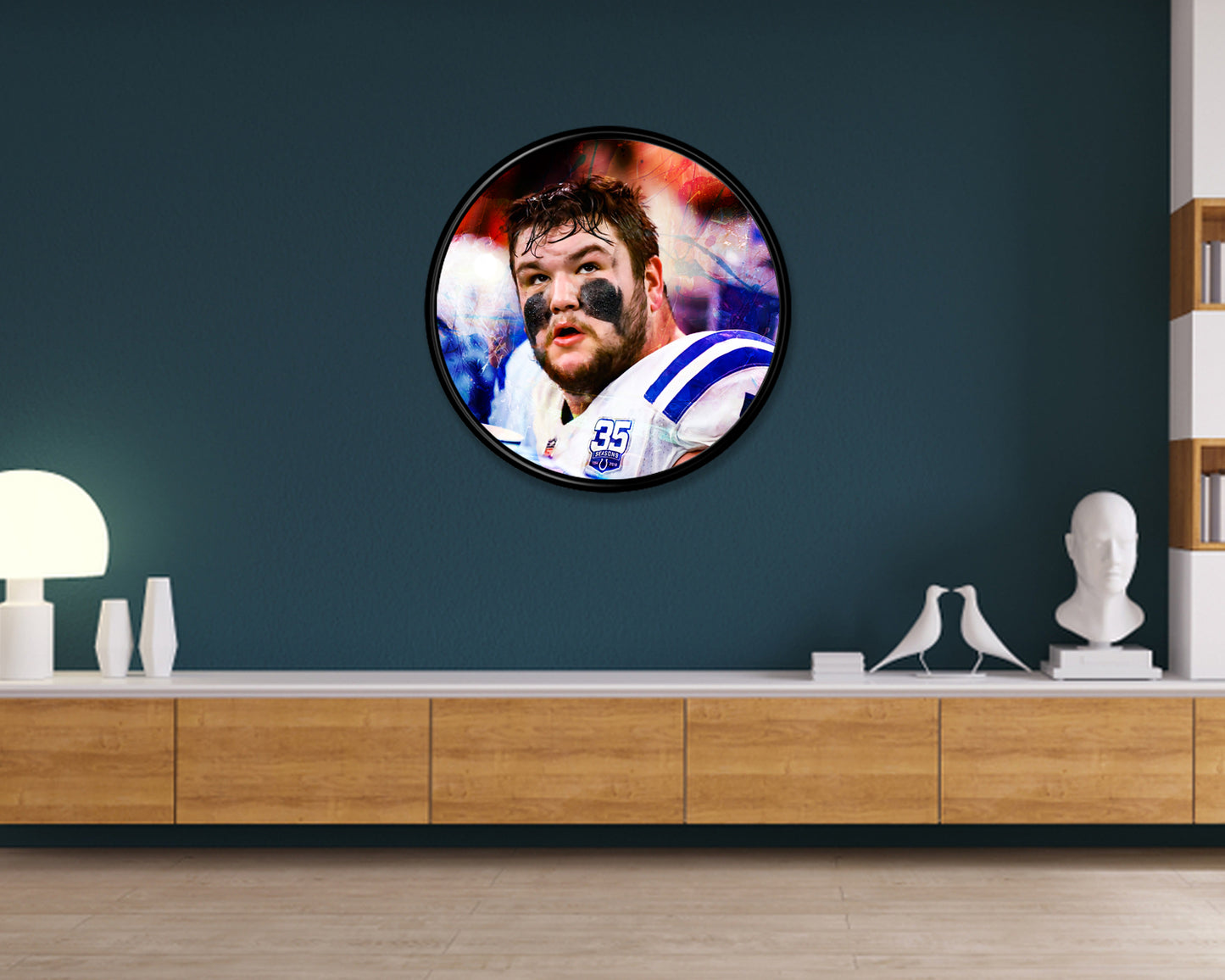 Quenton Nelson Round Wall Art