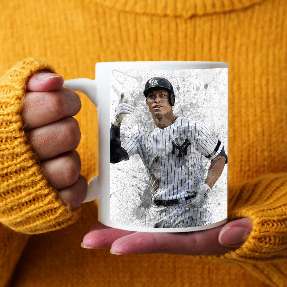 Taza y posavasos con efecto salpicado de Aaron Judge