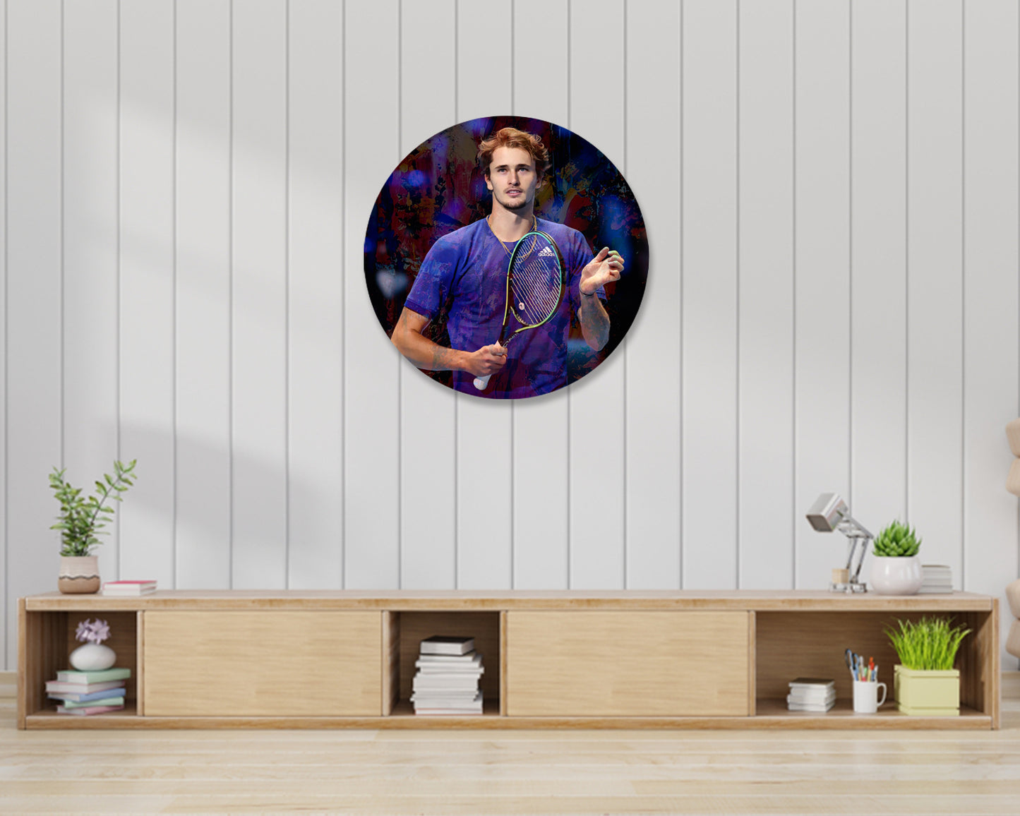 Alexander Zverev Round Wall Art