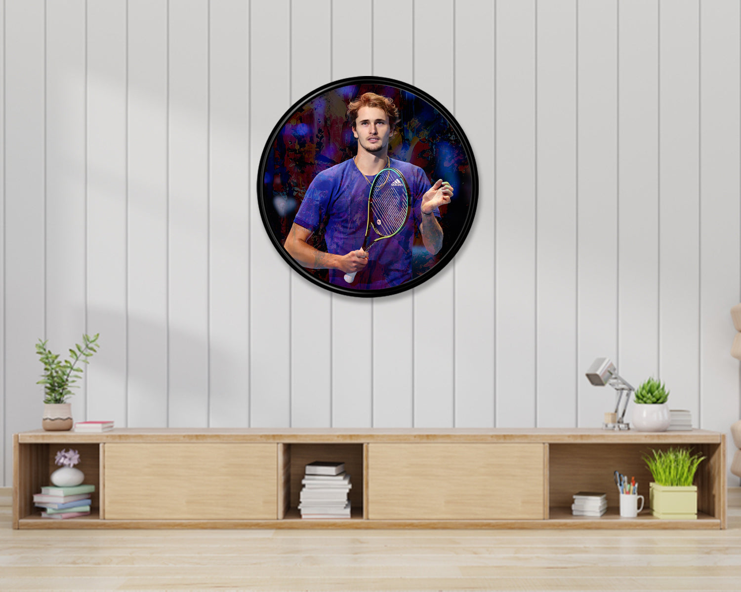 Alexander Zverev Round Wall Art