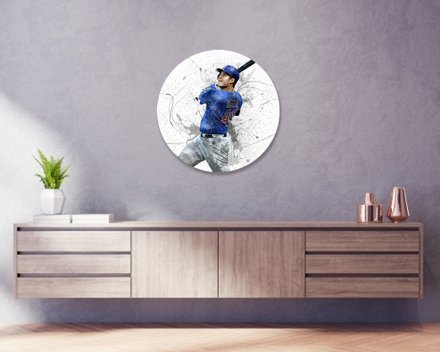 Anthony Rizzo Round Wall Art