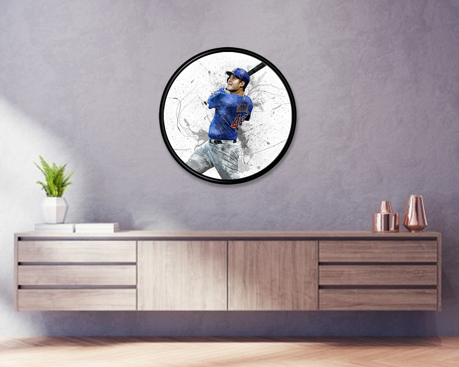 Anthony Rizzo Round Wall Art