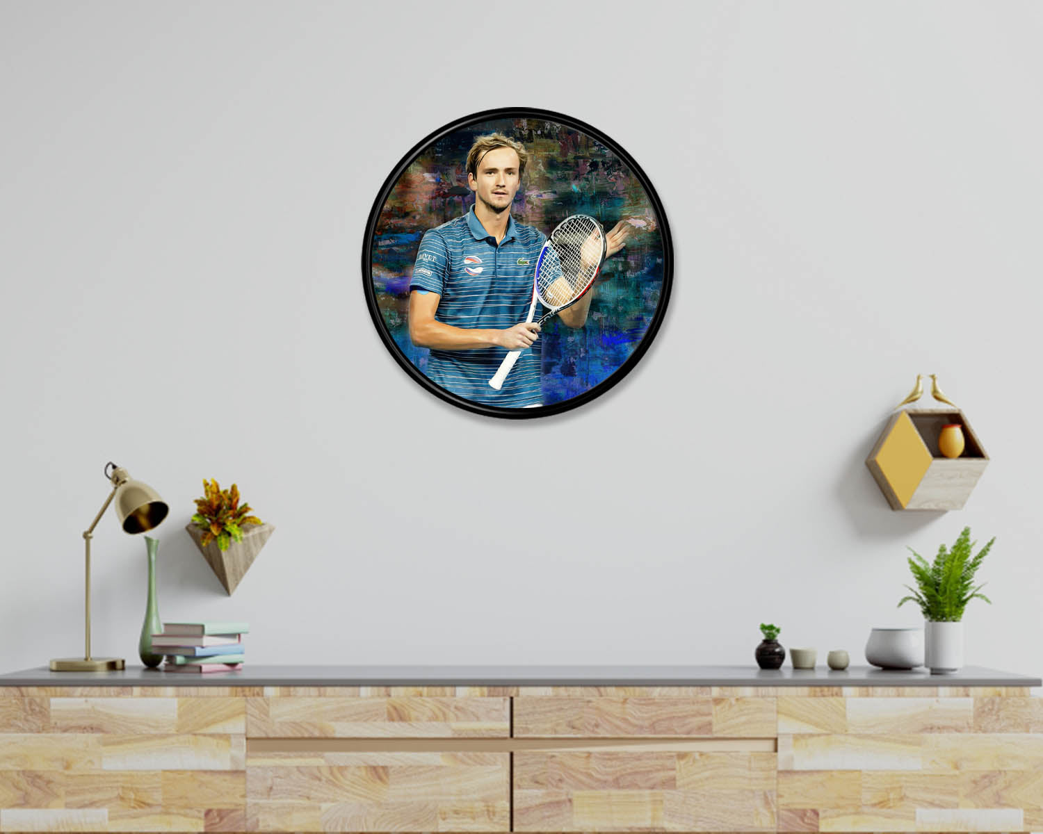 Daniil Medvedev Round Wall Art