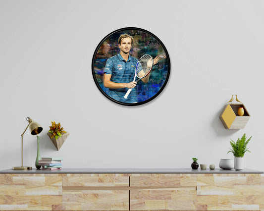 Daniil Medvedev Round Wall Art