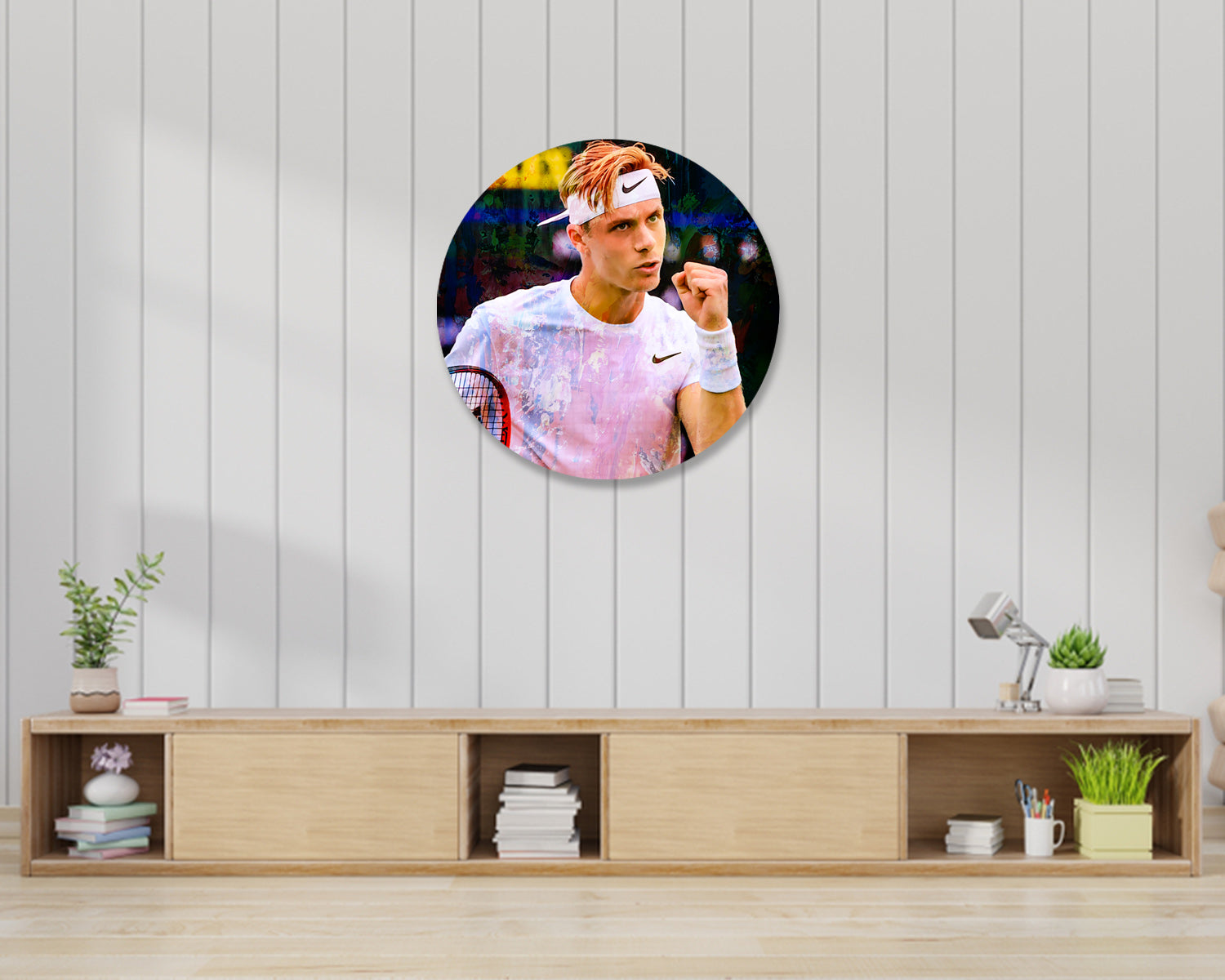 Denis Shapovalov Round Wall Art