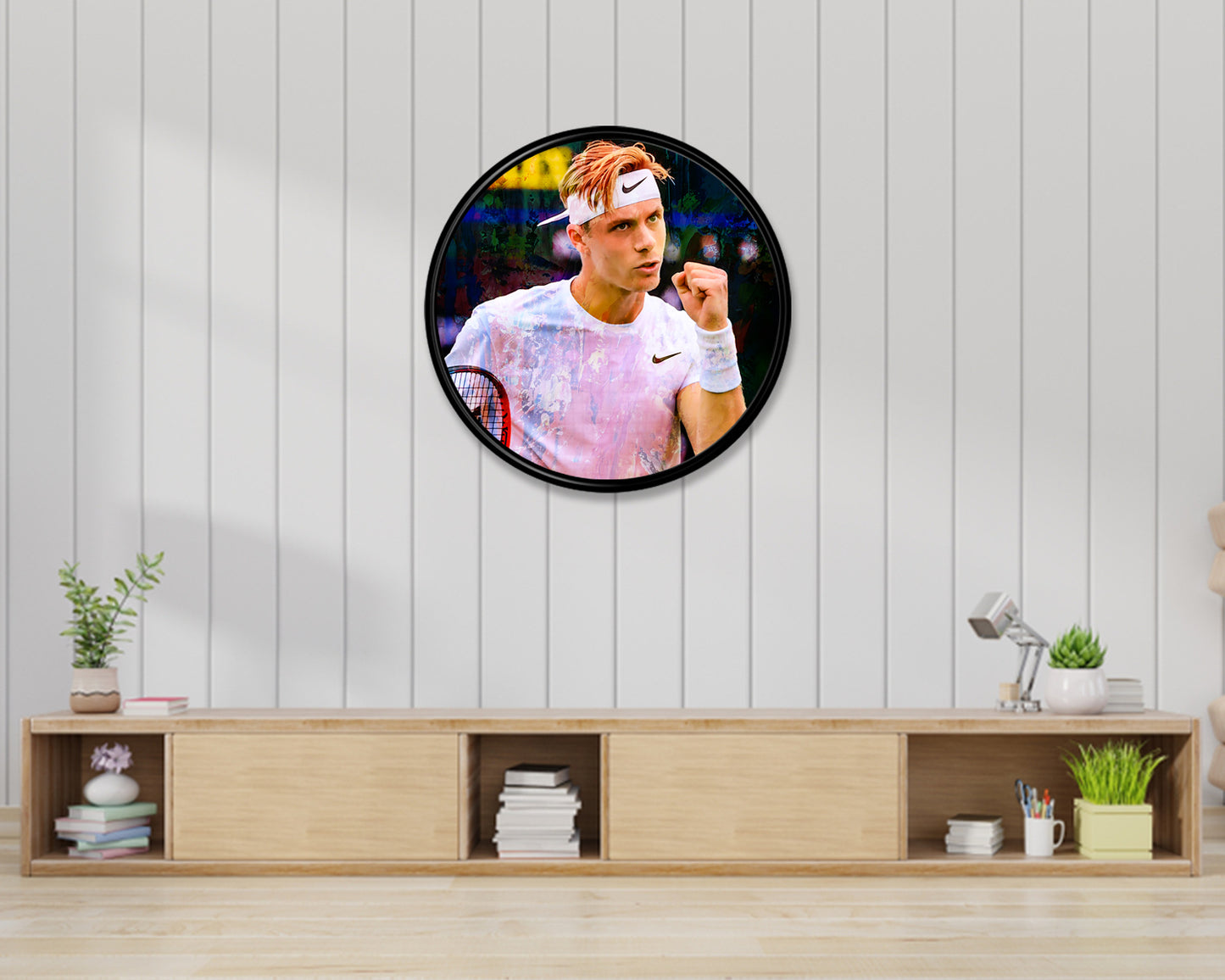 Denis Shapovalov Round Wall Art