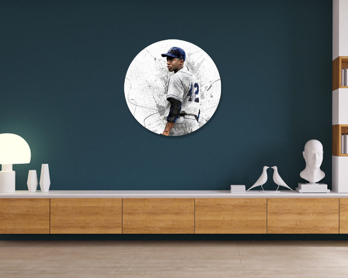 Jackie Robinson Round Wall Art – My Idea Sports Canvas