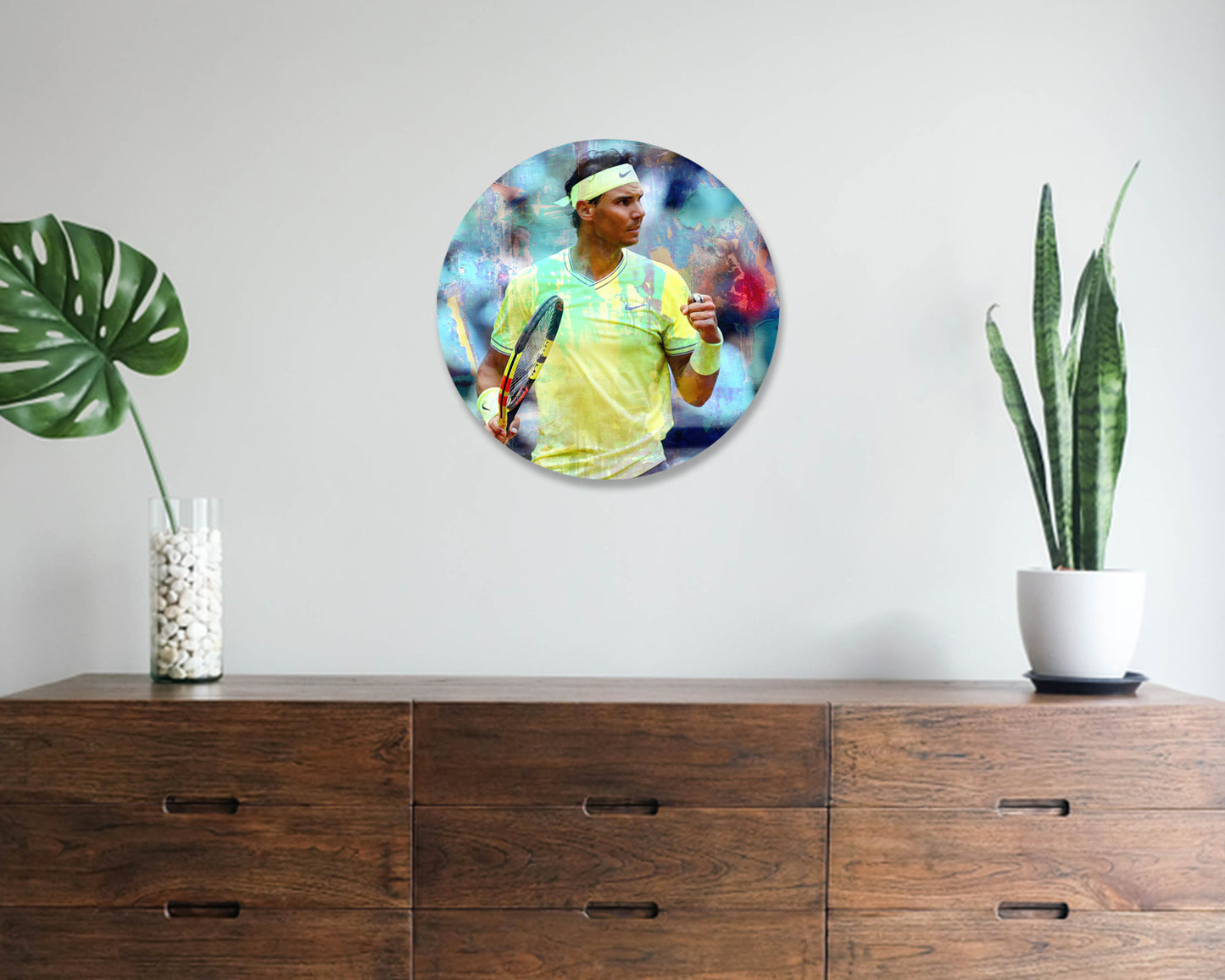 Rafael Nadal Round Wall Art