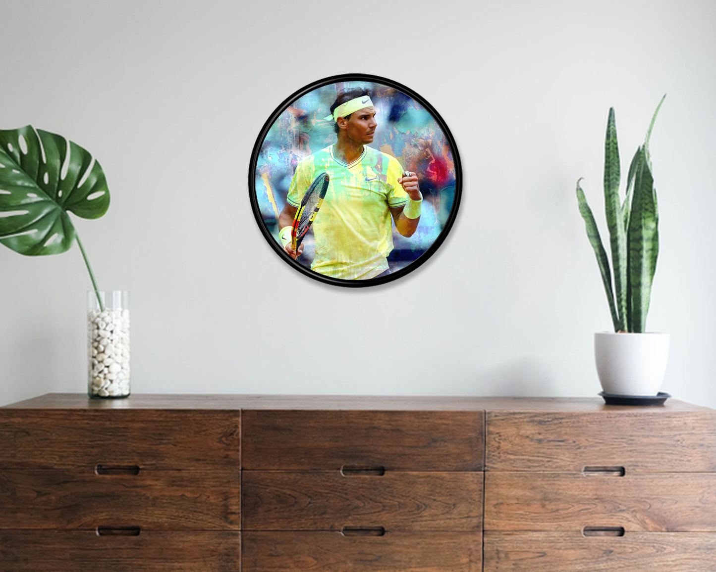 Rafael Nadal Round Wall Art