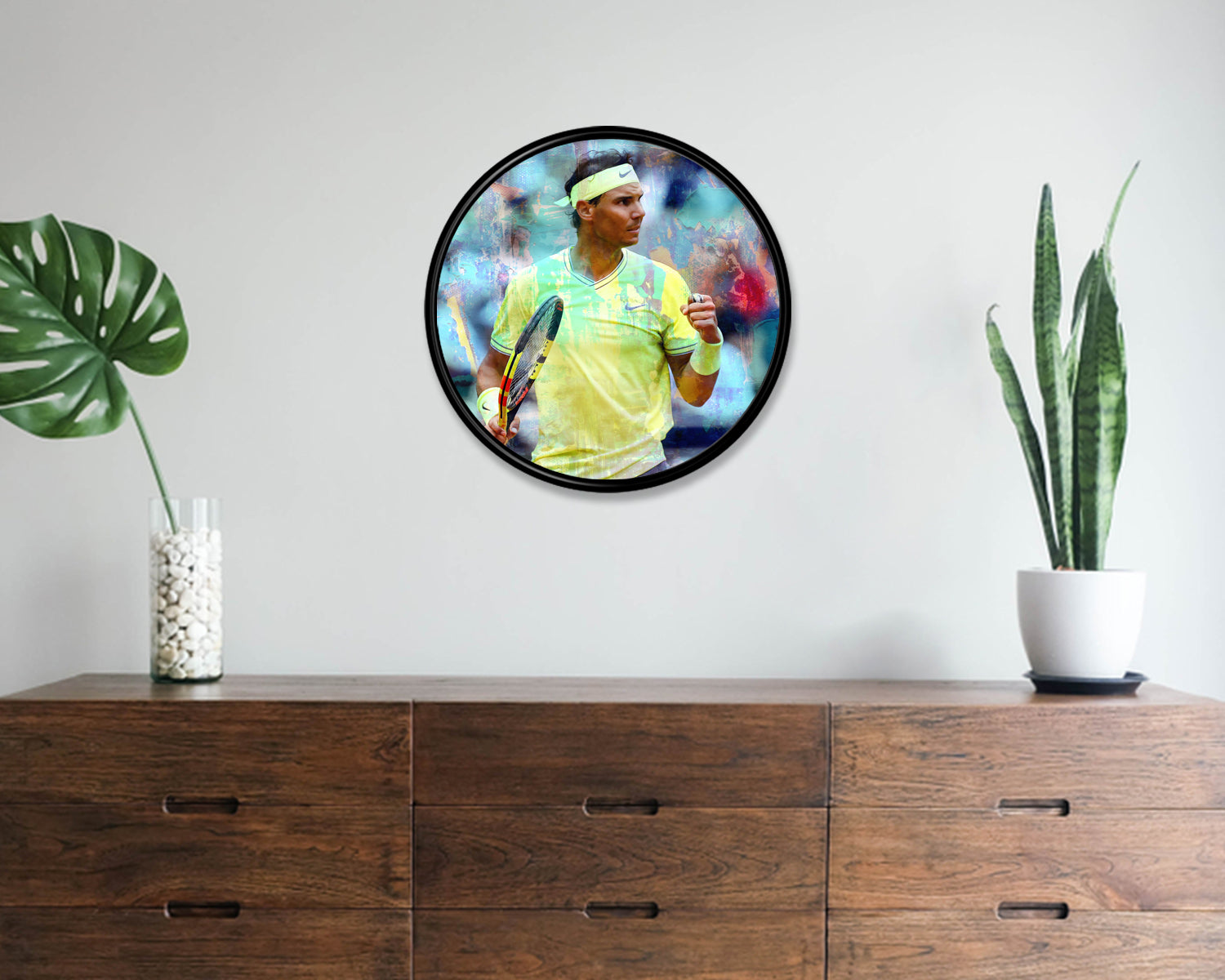 Rafael Nadal Round Wall Art