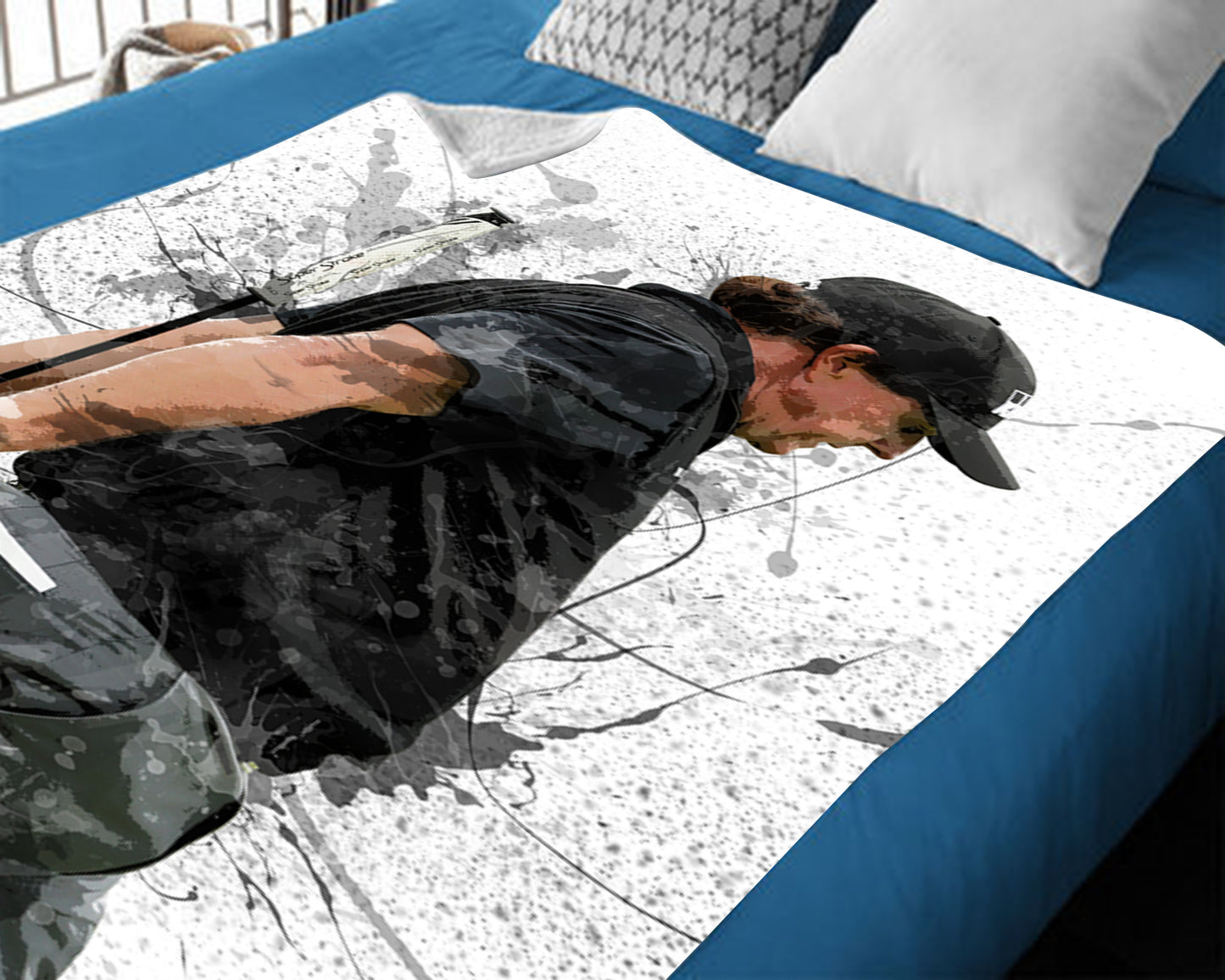 Phil Mickelson Splash Effect Fleece Blanket Style 1