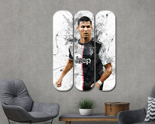 Arte mural en acrílico con patineta de Cristiano Ronaldo