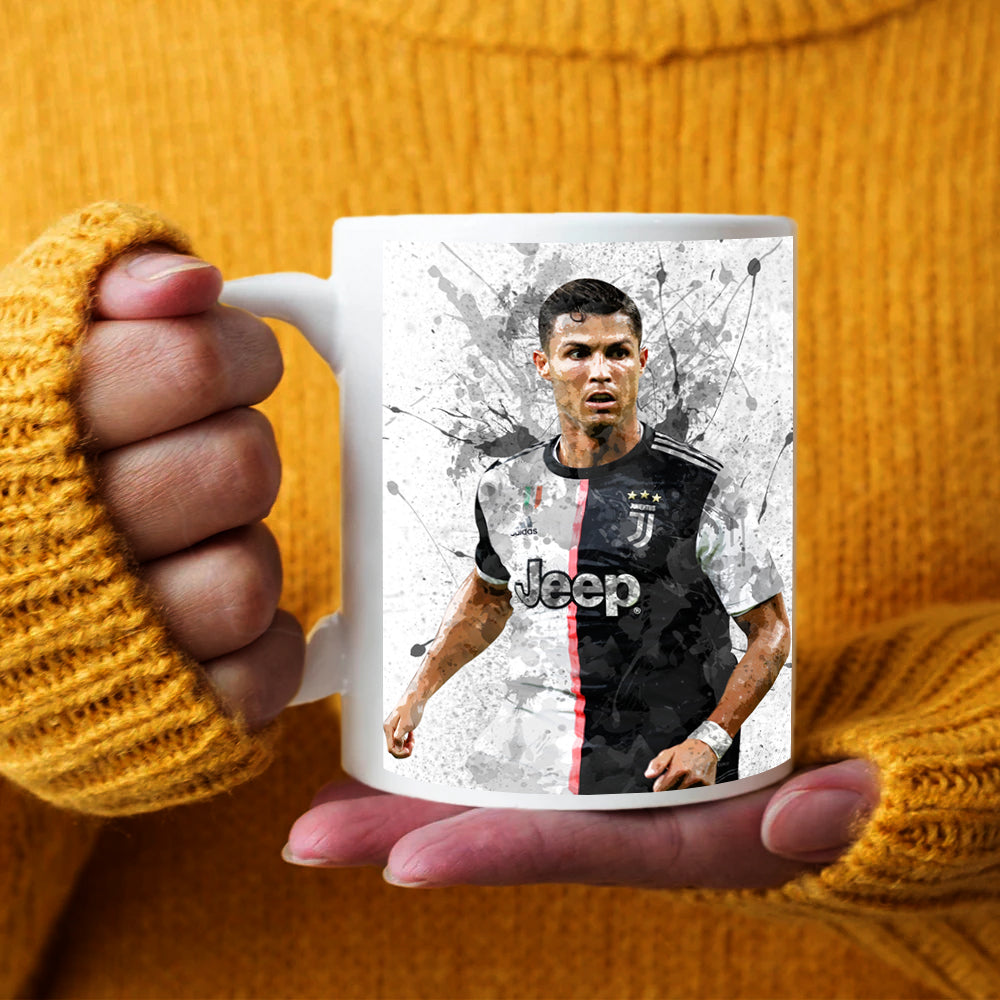 Cristiano Ronaldo Splash Effect Mug and Coaster