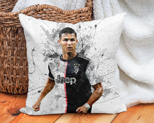 Almohada con efecto salpicadura de Cristiano Ronaldo