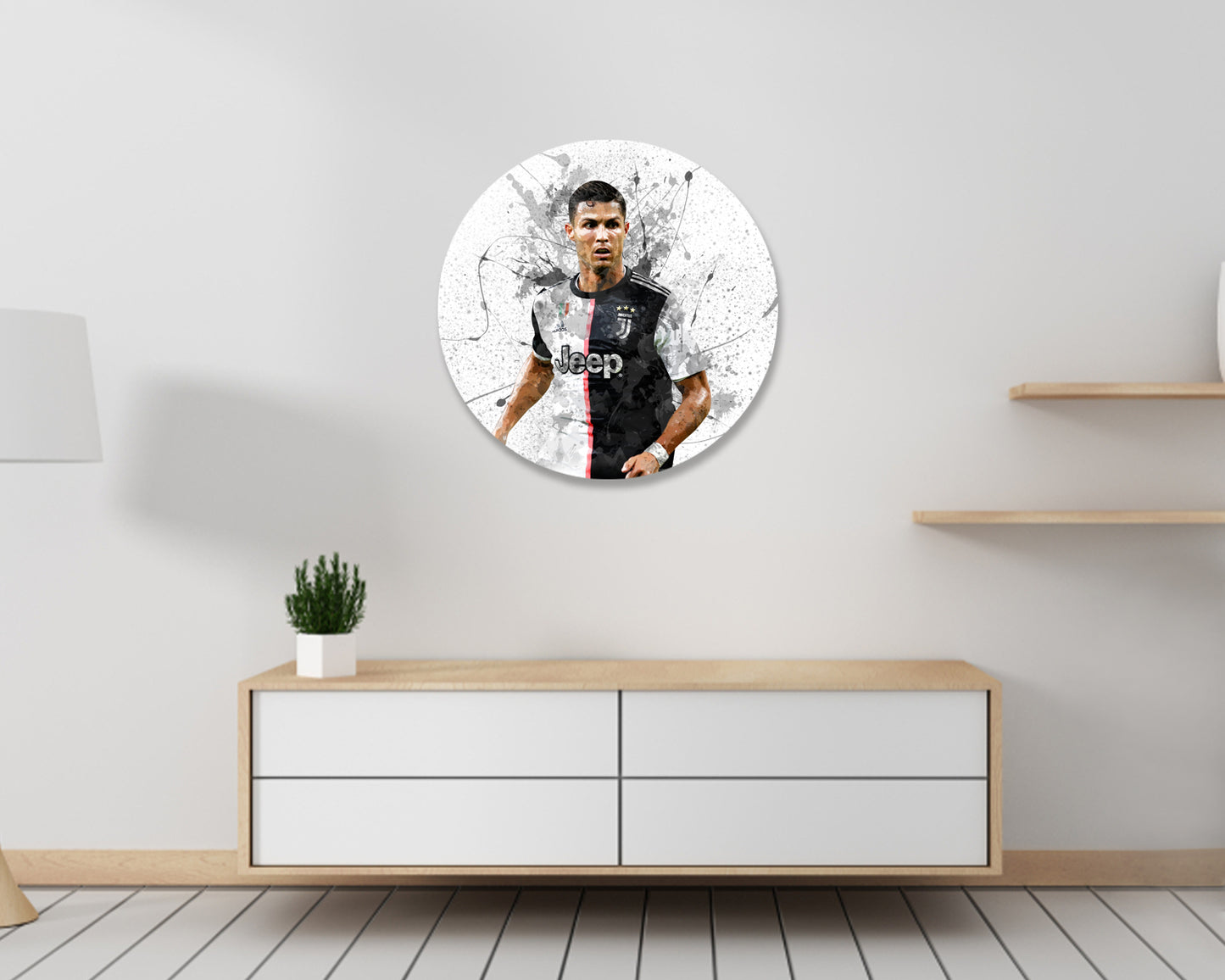 Cristiano Ronaldo Round Wall Art