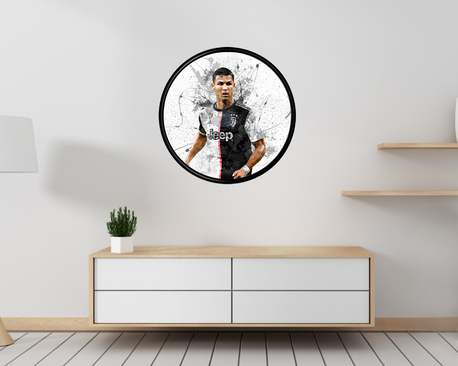 Cristiano Ronaldo Round Wall Art