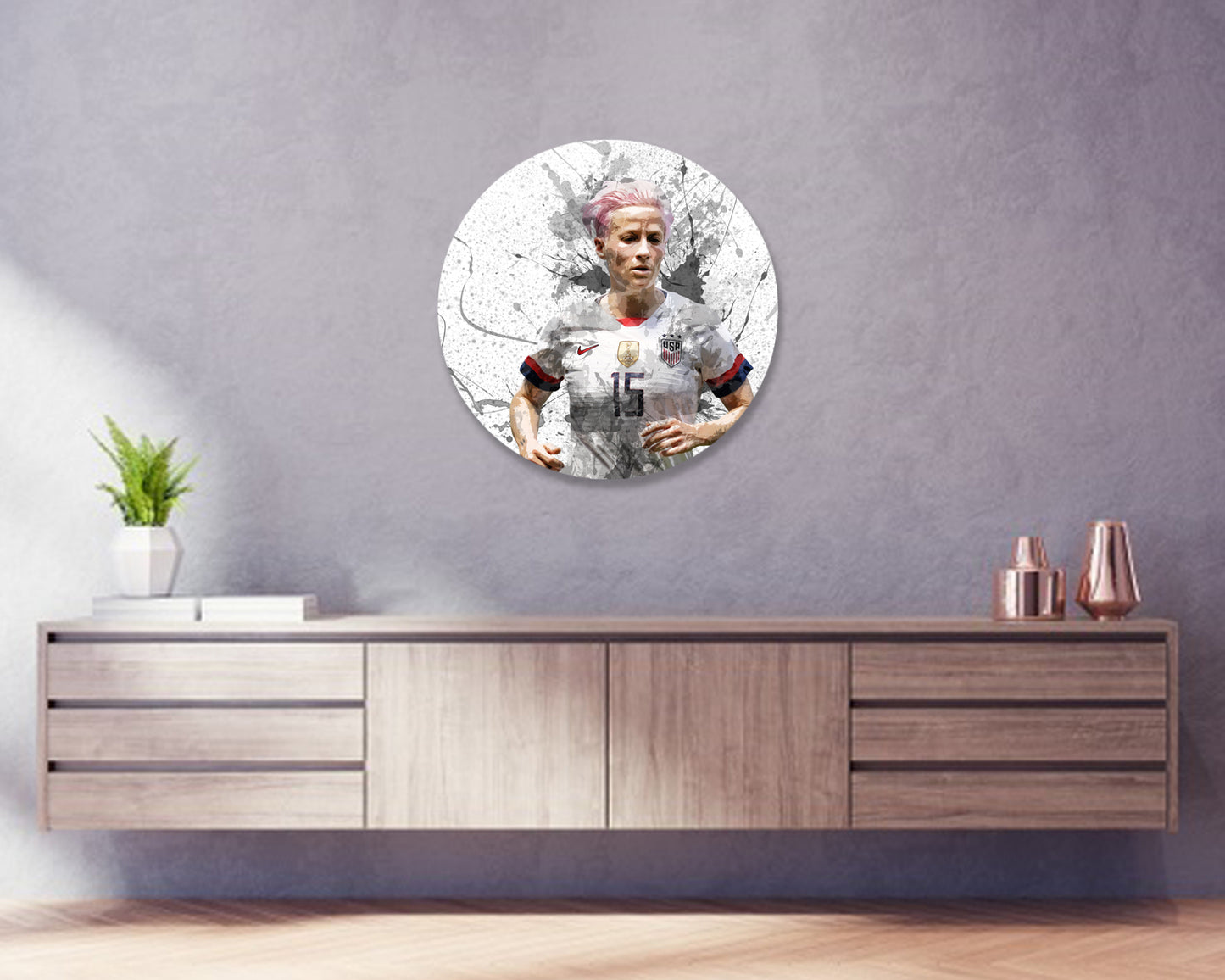 Megan Rapinoe Round Wall Art